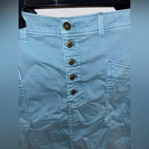 Pilcro & The Letterpress Utility Button Front Skirt Size‎ 14 – Blue - Picture 3 of 5